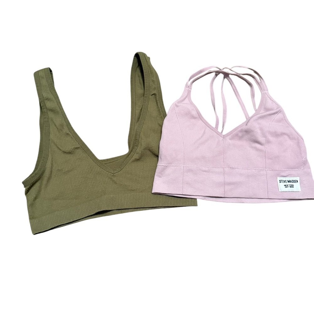 Olive and Pink Sports Bras Bundle